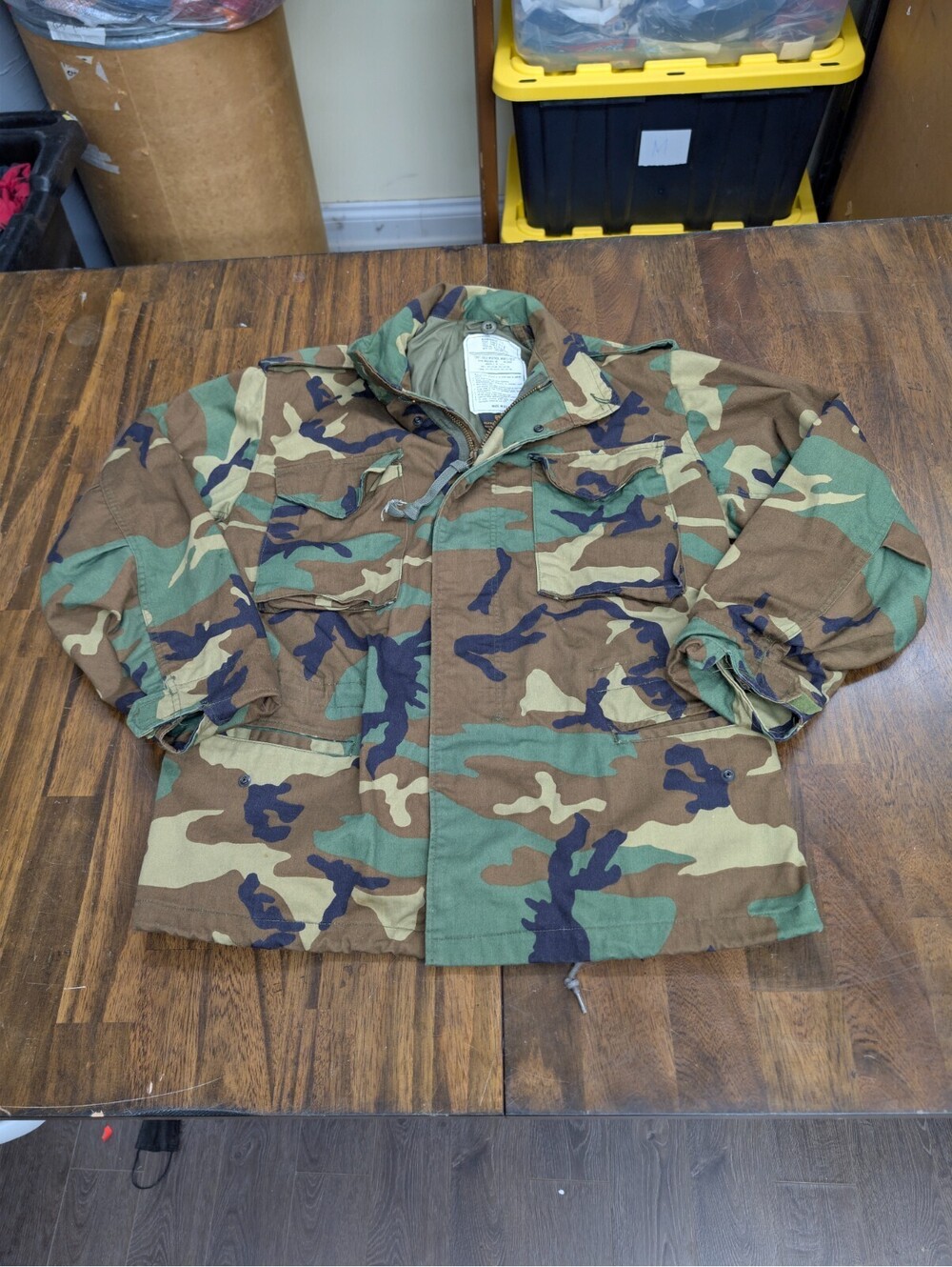 M65 Alpha Industries Field Jacket Medium Woodland Camo USA